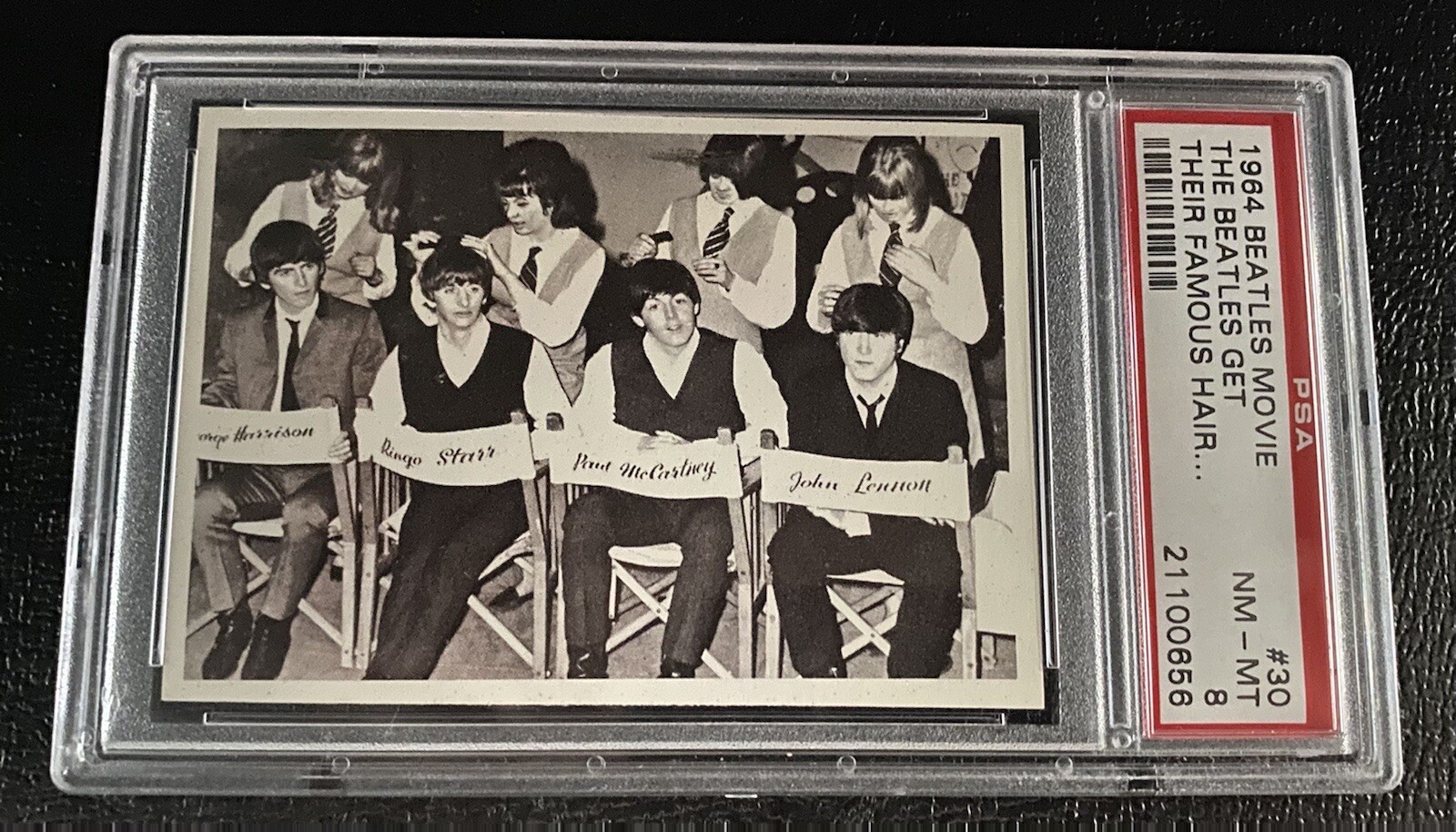 PSA 8 Paul McCartney Rookie Card 1964 The Beatles Movie #30 Topps John Lennon
