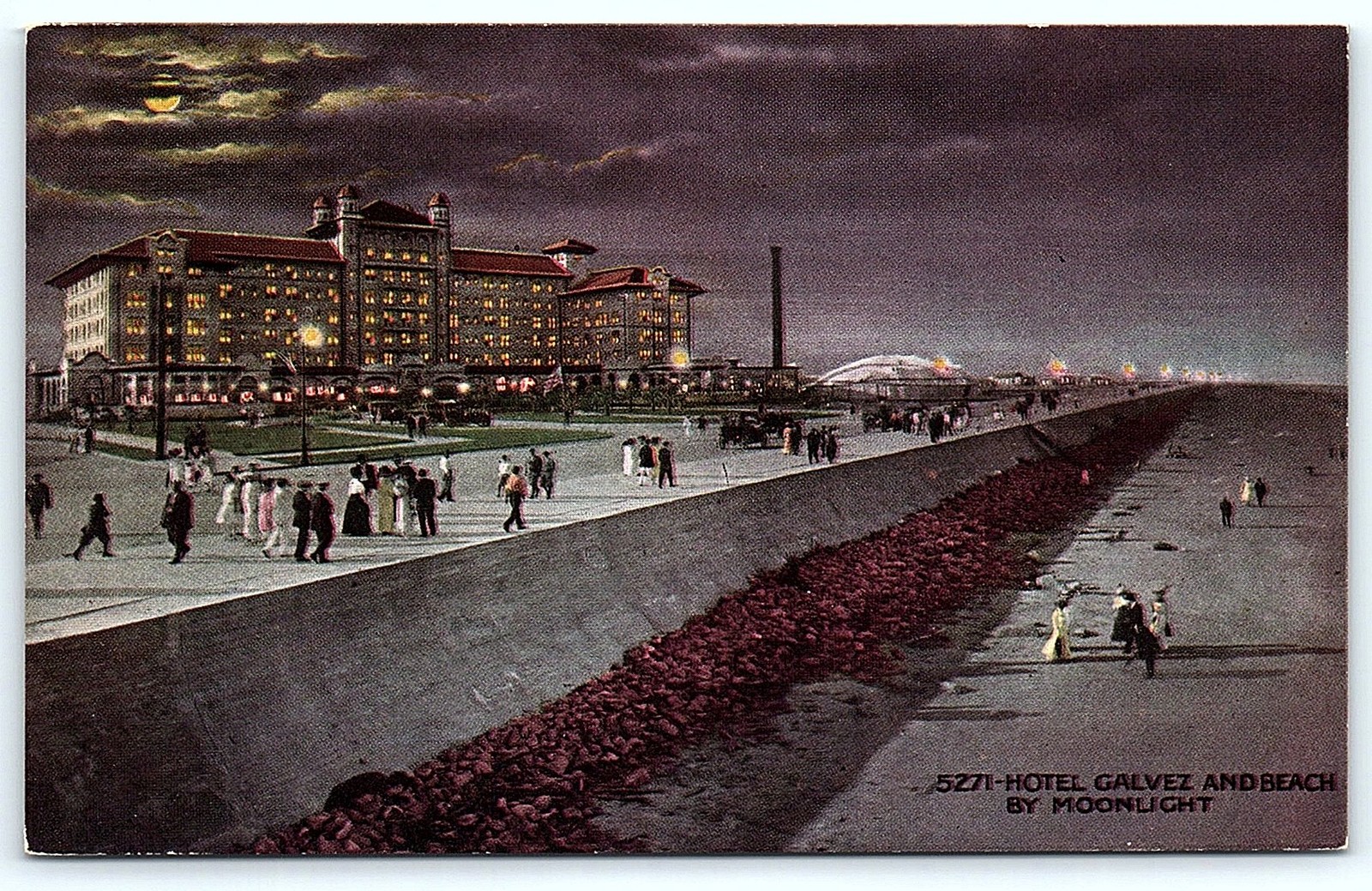 Hotel Galvez & Beach by Moonlight, Galveston TX PC