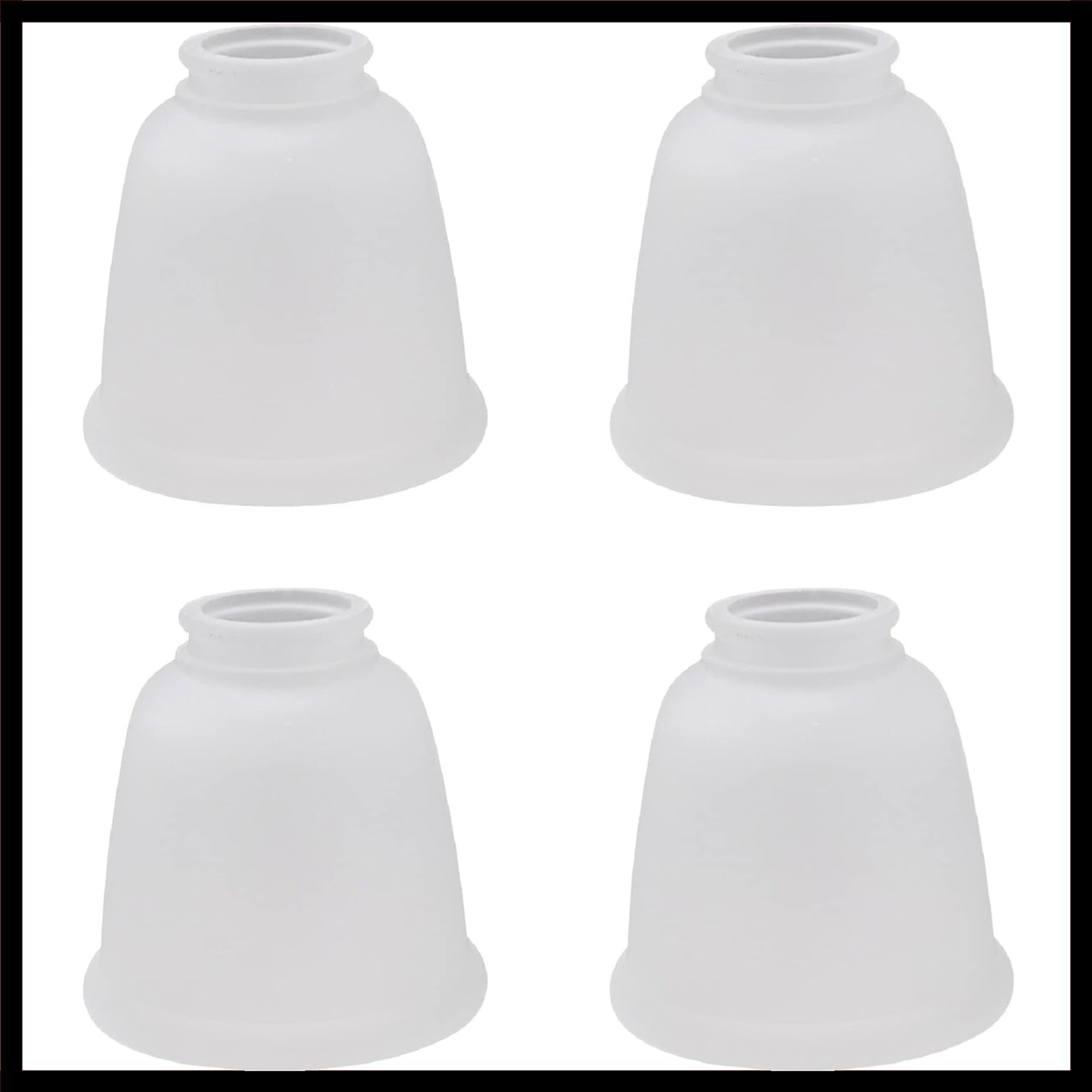 23045-4 Transitional Style Bell Shaped Frosted Replacement Glass Shade, 2-1/8...