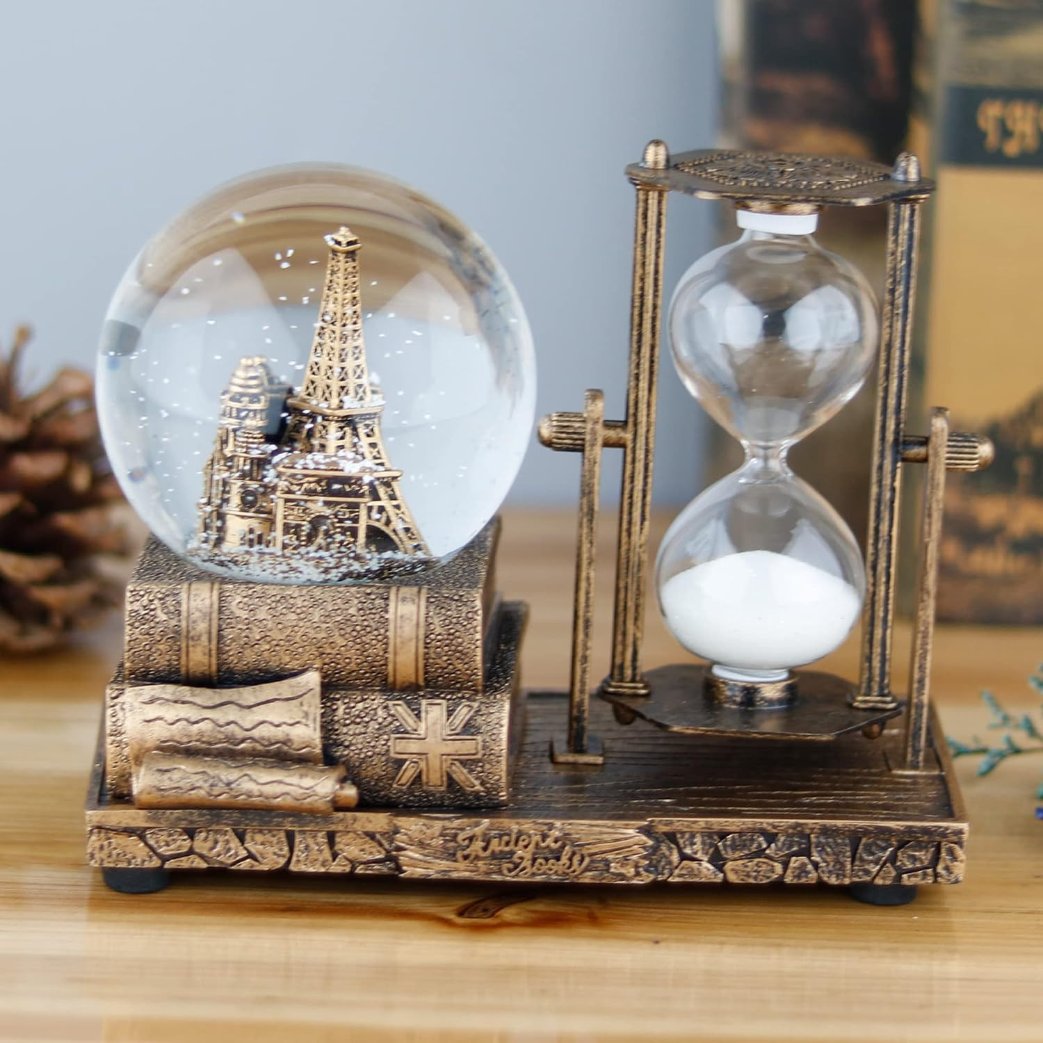 LED Musiccrystal Snow Globe， Sand Timer ，Hourglass,Home Decor,Table Decor for Li
