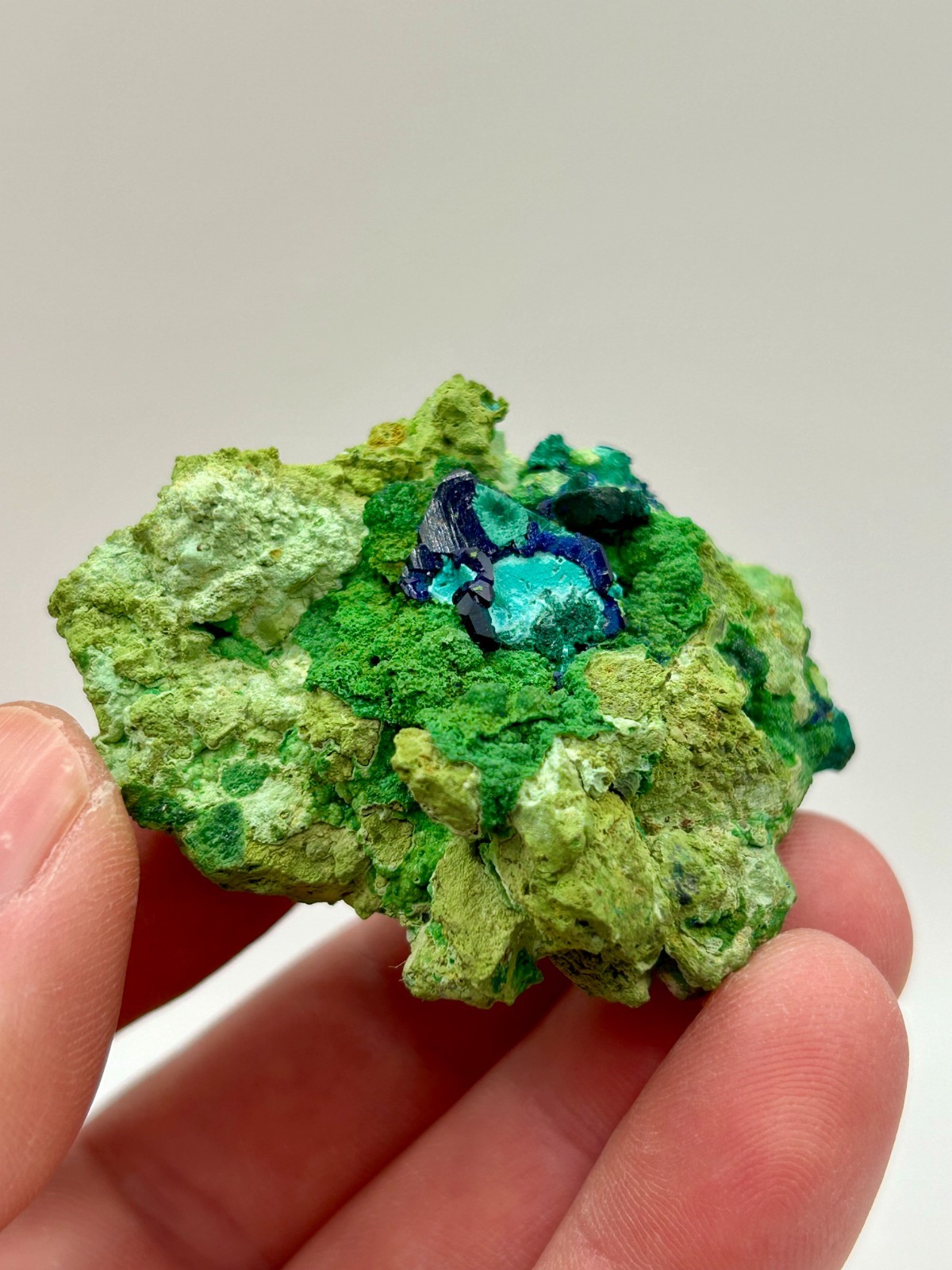 Rare Superb Rosasite & Malachite, Azurite, Arsentsumebite, Tsumeb Mine, Namibia