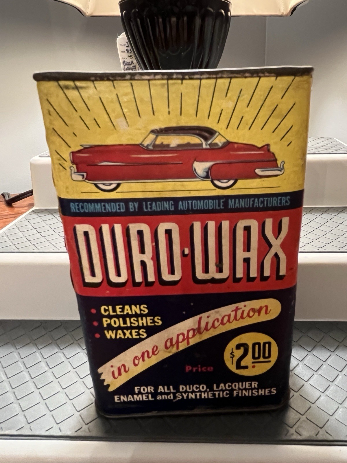 Vintage Duro-Wax Auto Polish Cardboard Canister