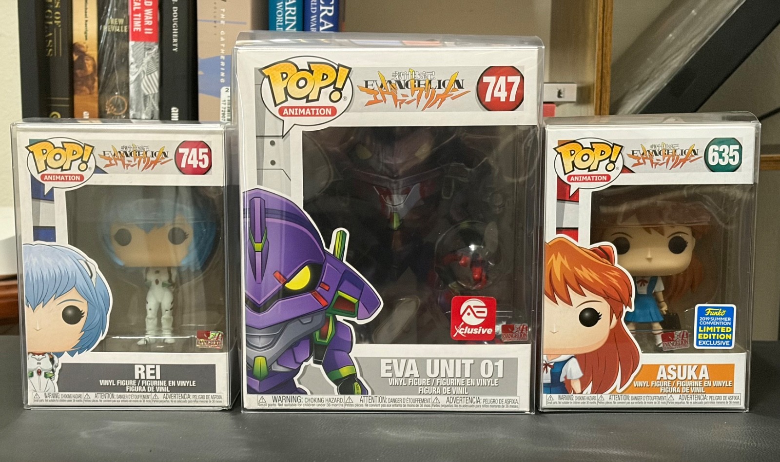 Neon Genesis Evangelion Funko Pop Lot Asuka Rei Unit 01 (Bloody) 