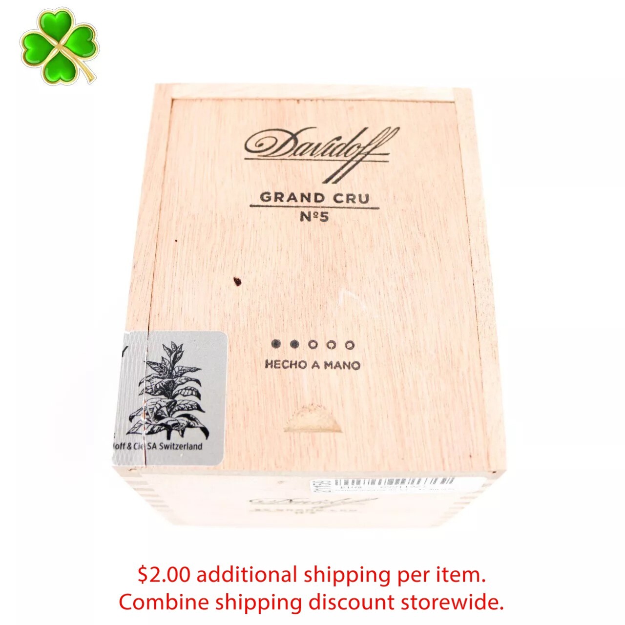 Davidoff Grand Cru No. 5 Empty Wood Cigar Box 4.5\