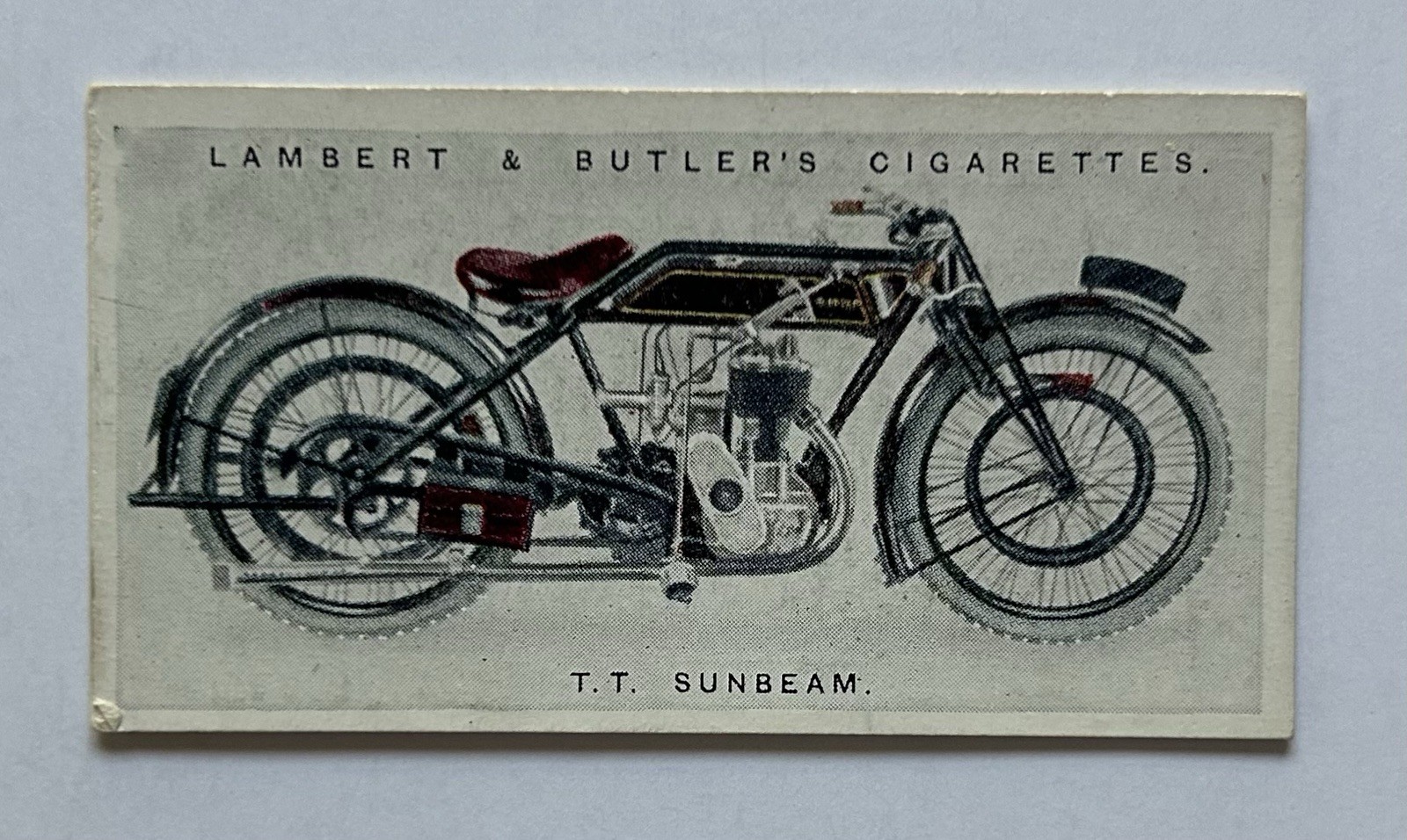 Lambert & Butler Motor Cycles No. 46 T.T. Sunbeam Racing Tobacco Card CC26