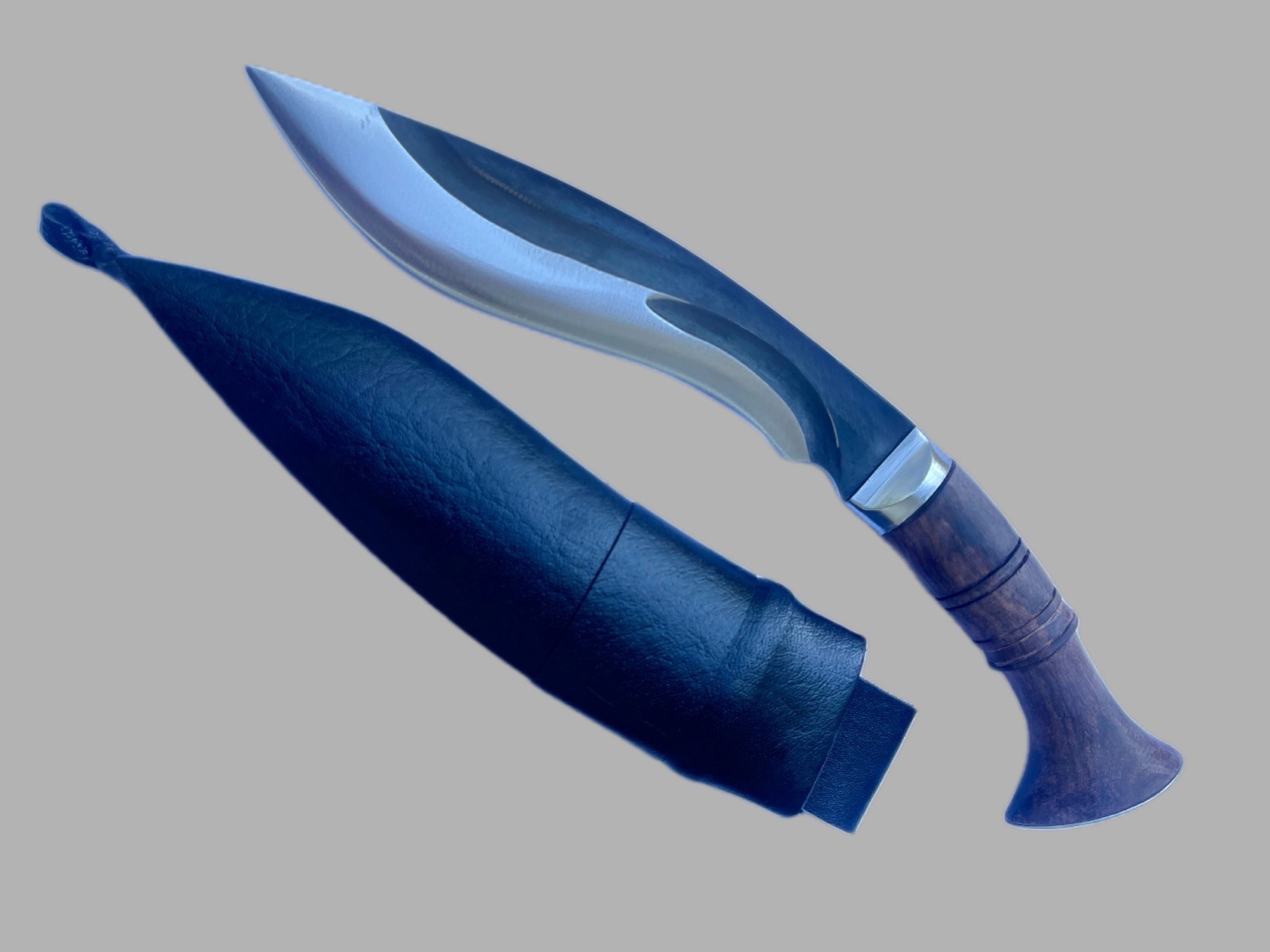 8inch Raw Angkhola kukri, 5160 steel, ergonomic shaped, unique 3 fuller, KHHI
