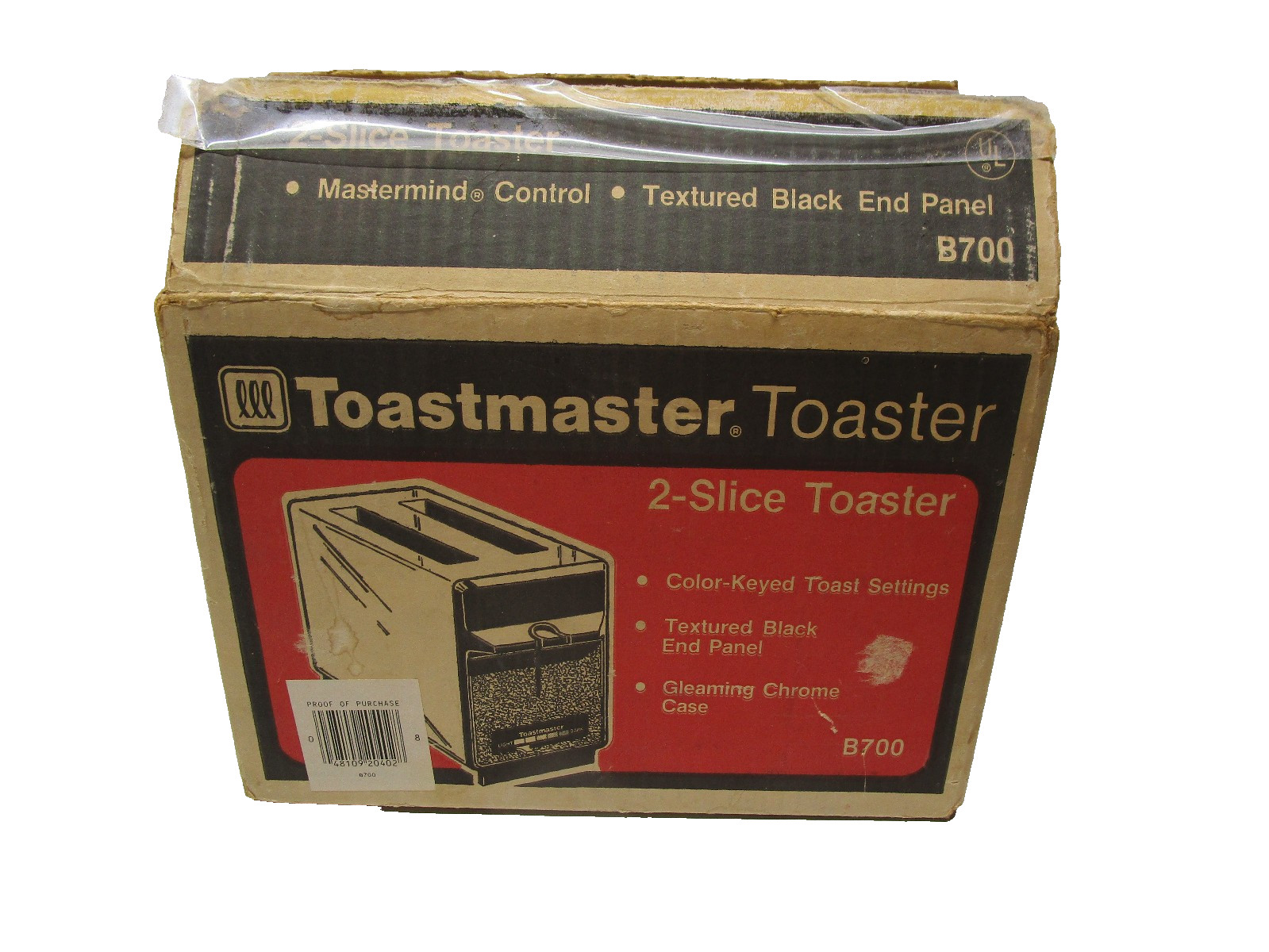 NEW  Vtg Toastmaster Chrome Black Toaster Kitchen B700 USA Electric Retro NICE