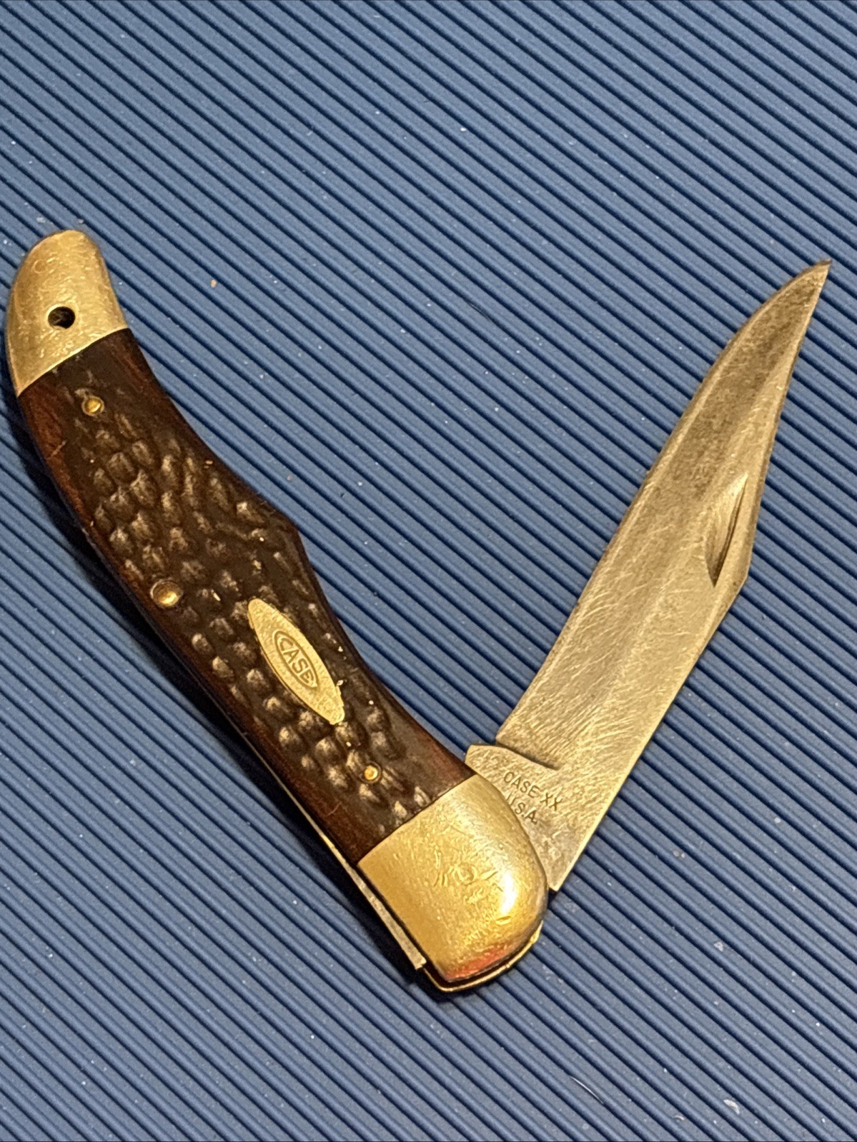Vintage Case XX USA 6165 Folding Hunter Knife 7-dot 1973
