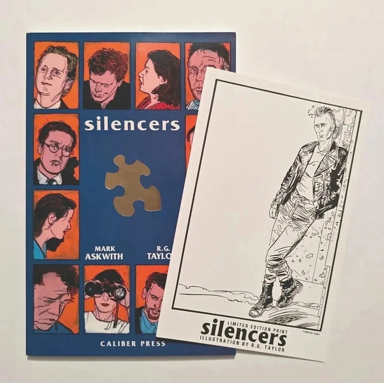 Silencers TPB 1994 CALIBER Novel DOUBLE SIGNED Limited To 500 Edition ART Print