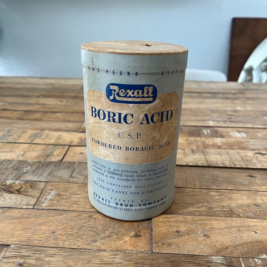 Rexall Boric Acid Container U.S.P Unopened USA Multi-Use