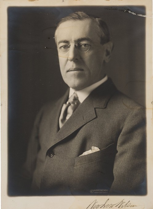 WOODROW WILSON Signed HARRIS & EWING Studio Portrait Frent Collection Autograph