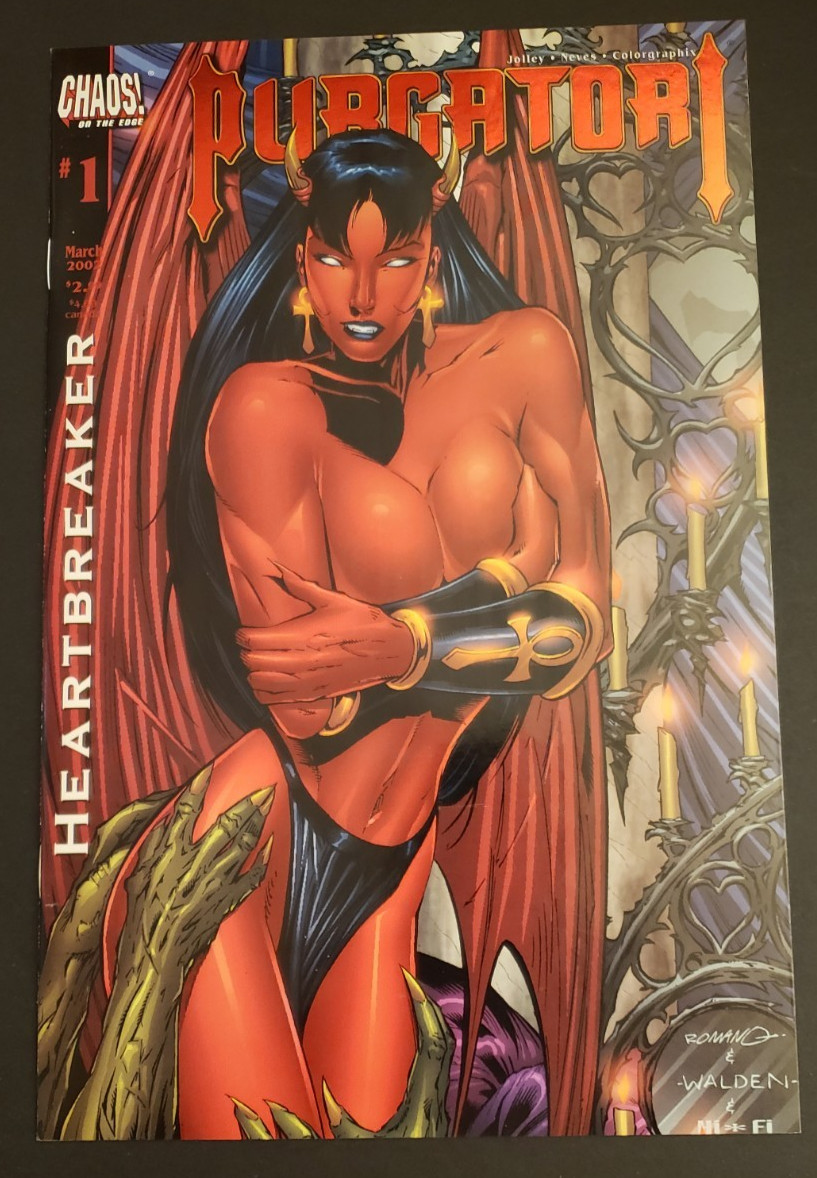 Purgatori #1 Heartbreaker  Red Foil NO DF COA Chaos Comics NM 2002 One Shot