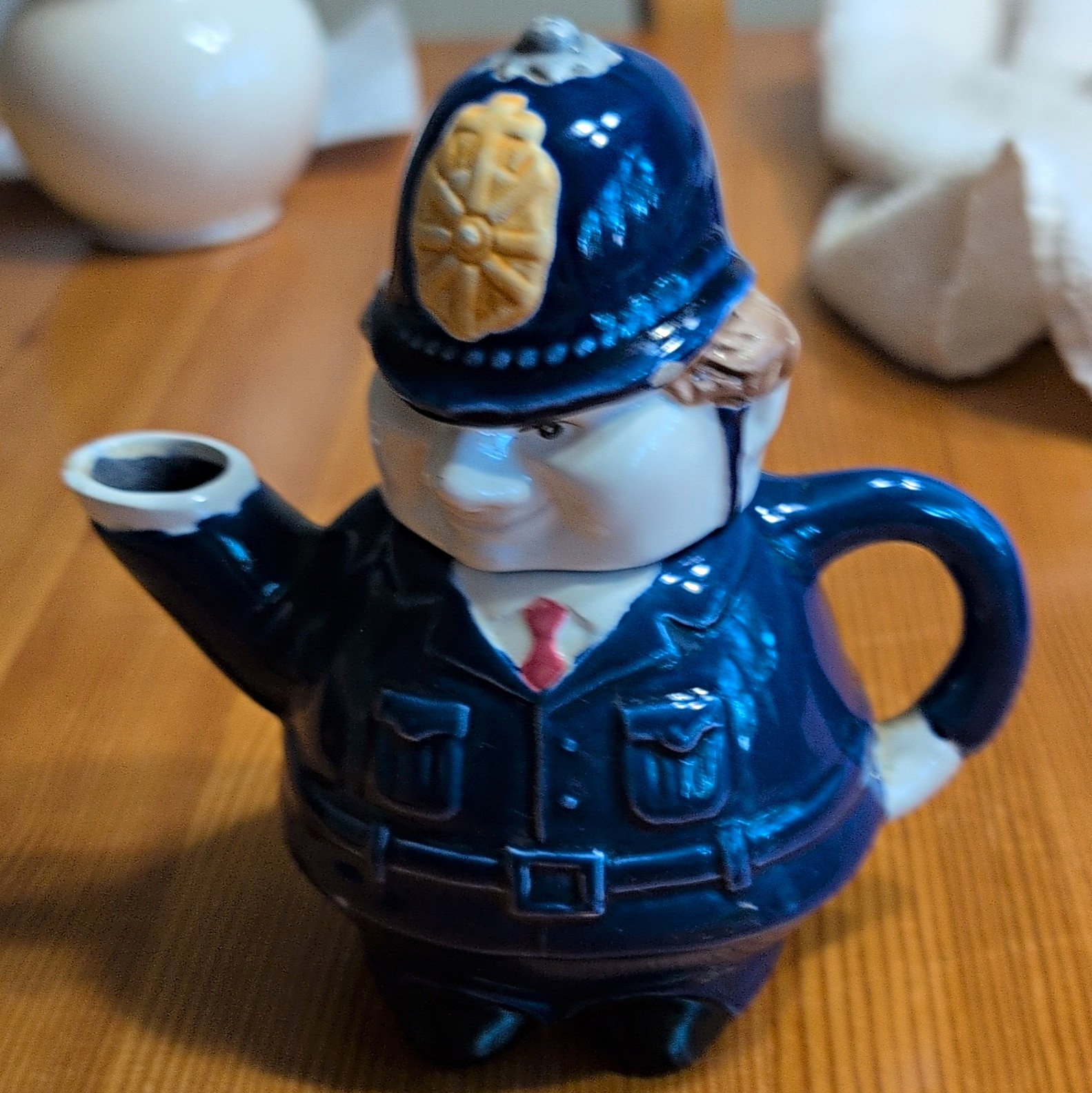 Vintage British Bobby Policeman Novelty Teapot Ceramic