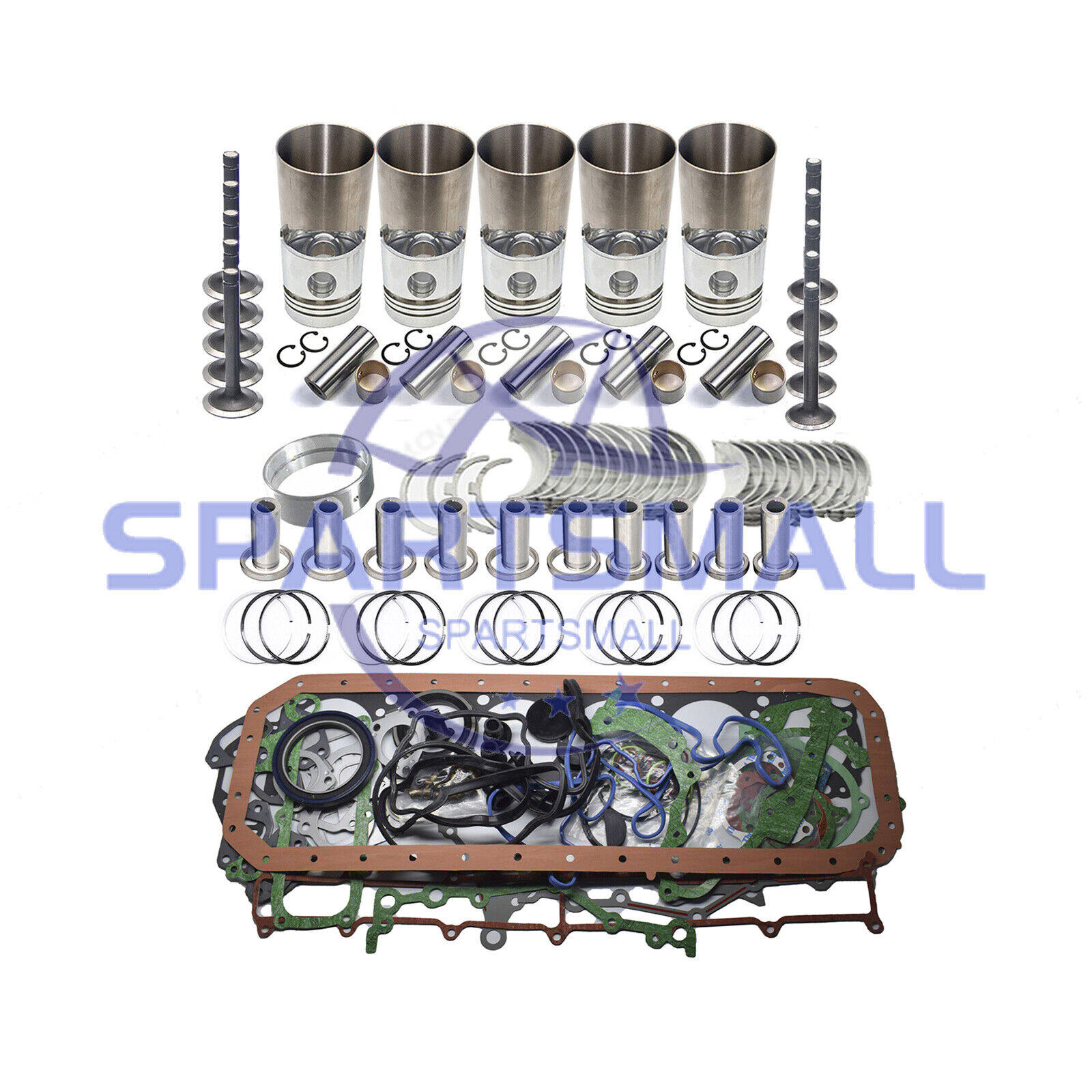 Engine Overhaul Rebuild Kit for Kubota S2600A Engine with Head Gasket Valves Kit