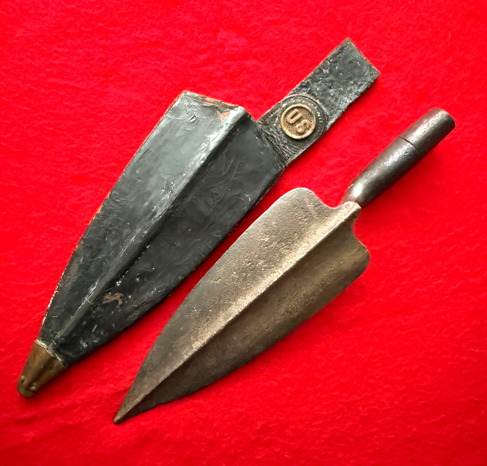 ORIGINAL 1873 US ARMY TROWEL-SHOVEL BAYONET & SCABBARD FOR TRAPDOOR SPRINGFIELD