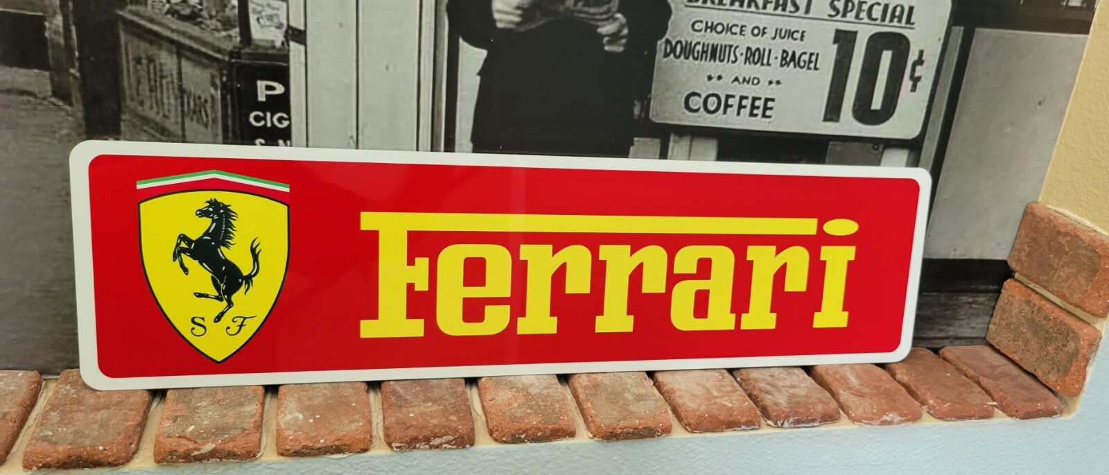 Ferrari logo aluminum sign  6\
