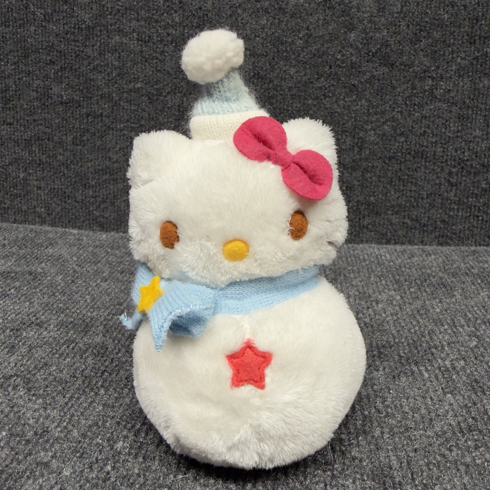 Rare 2004 Sanrio Hello Kitty Snowman Plush White Winter Holiday Nakajima Tag HTF