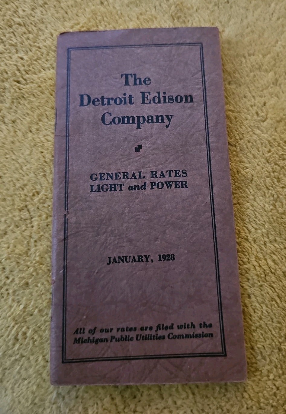 Detroit Edison Co. January 1928 General Rates Light And Power Booklet 6