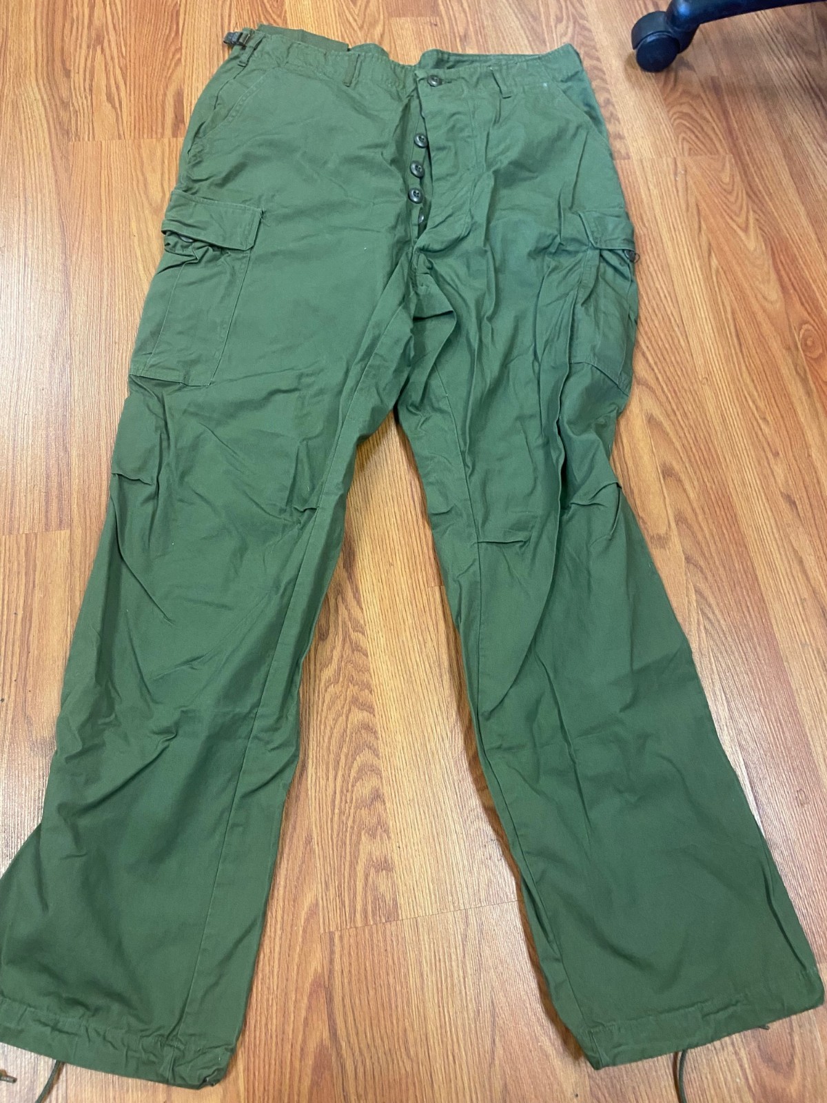 VINTAGE US ARMY TROPICAL COMBAT TROUSERS 1967 VIETNAM LARGE SHORT