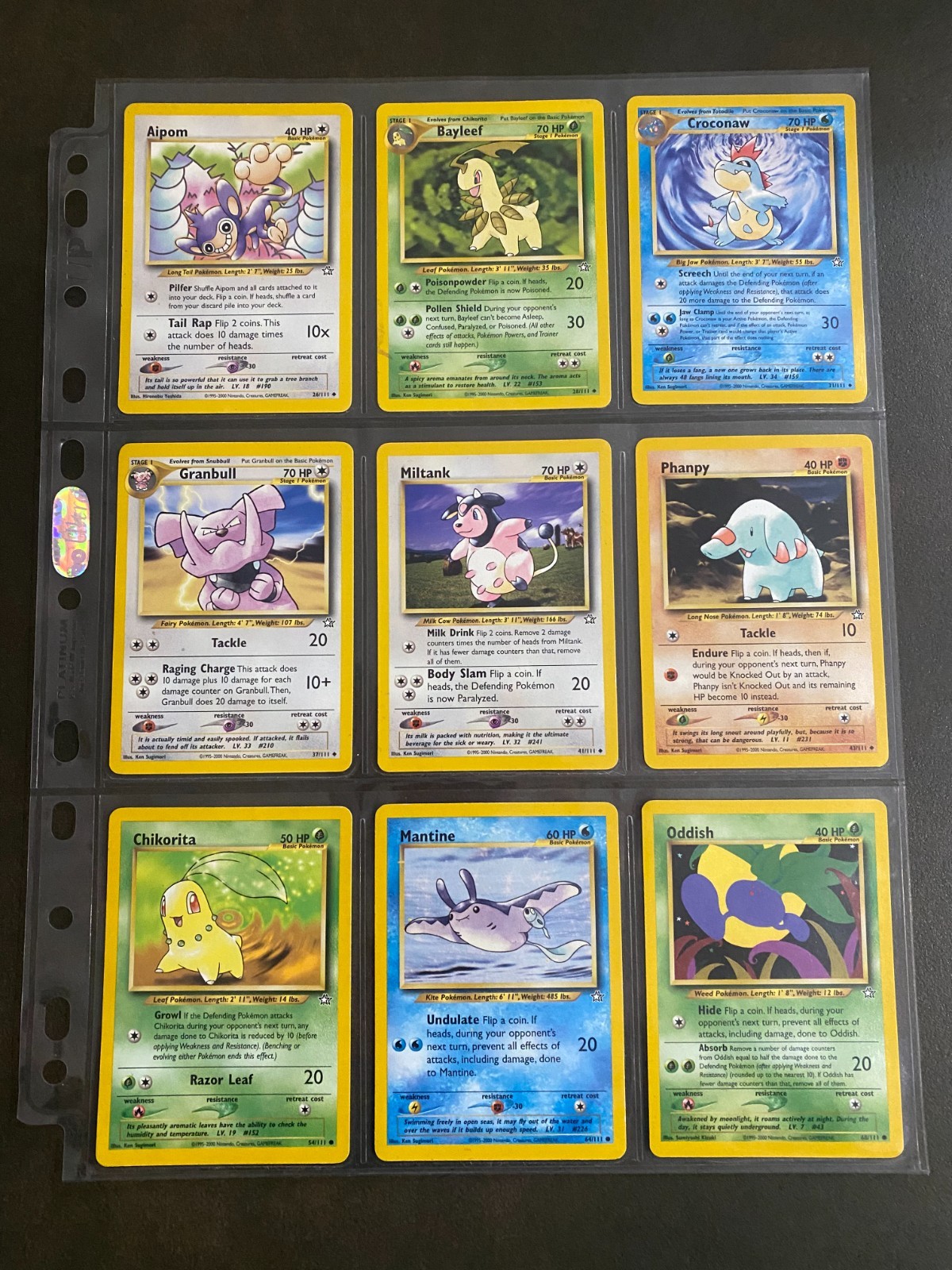 Neo Genesis Set - Vintage 2000 Pokemon Cards Bundle - No duplicates x18