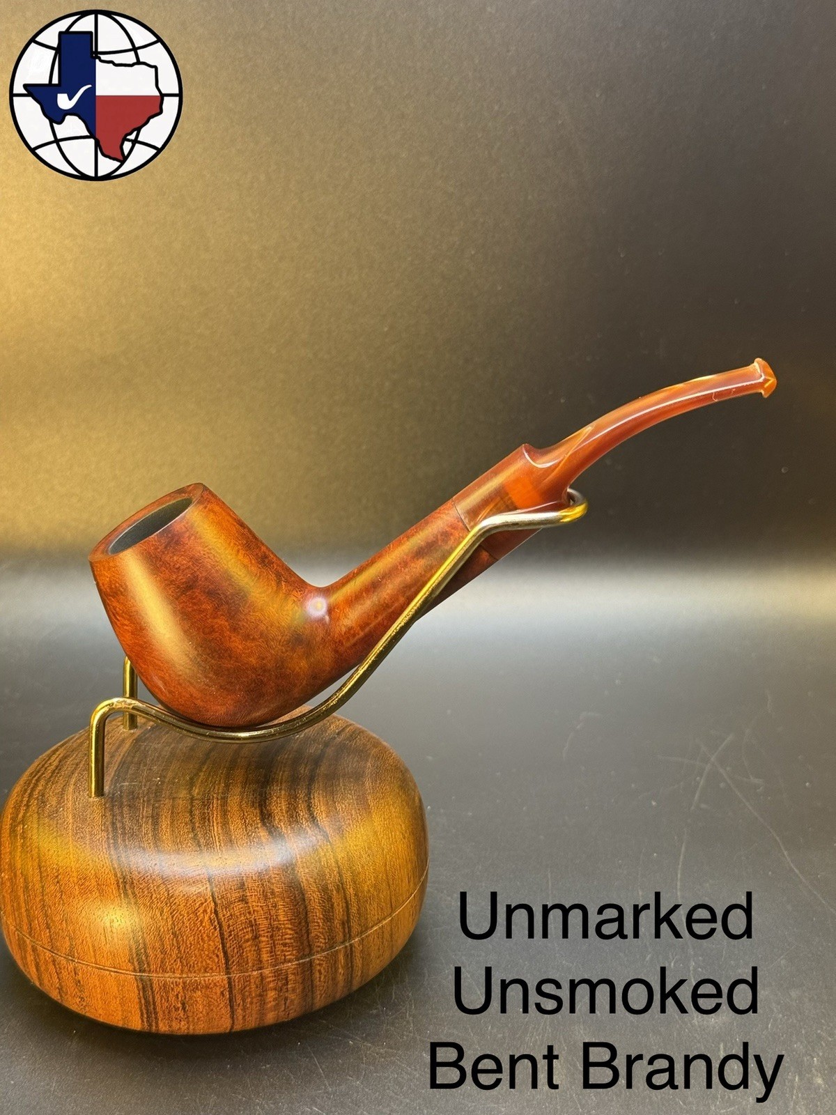 Unmarked Unsmoked Bent Brandy Tobacco Pipe