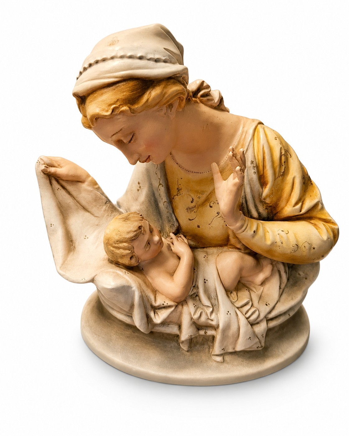 Vintage Antonio Borsato Madonna Child Mother Mary Jesus Porcelain Figure Rare