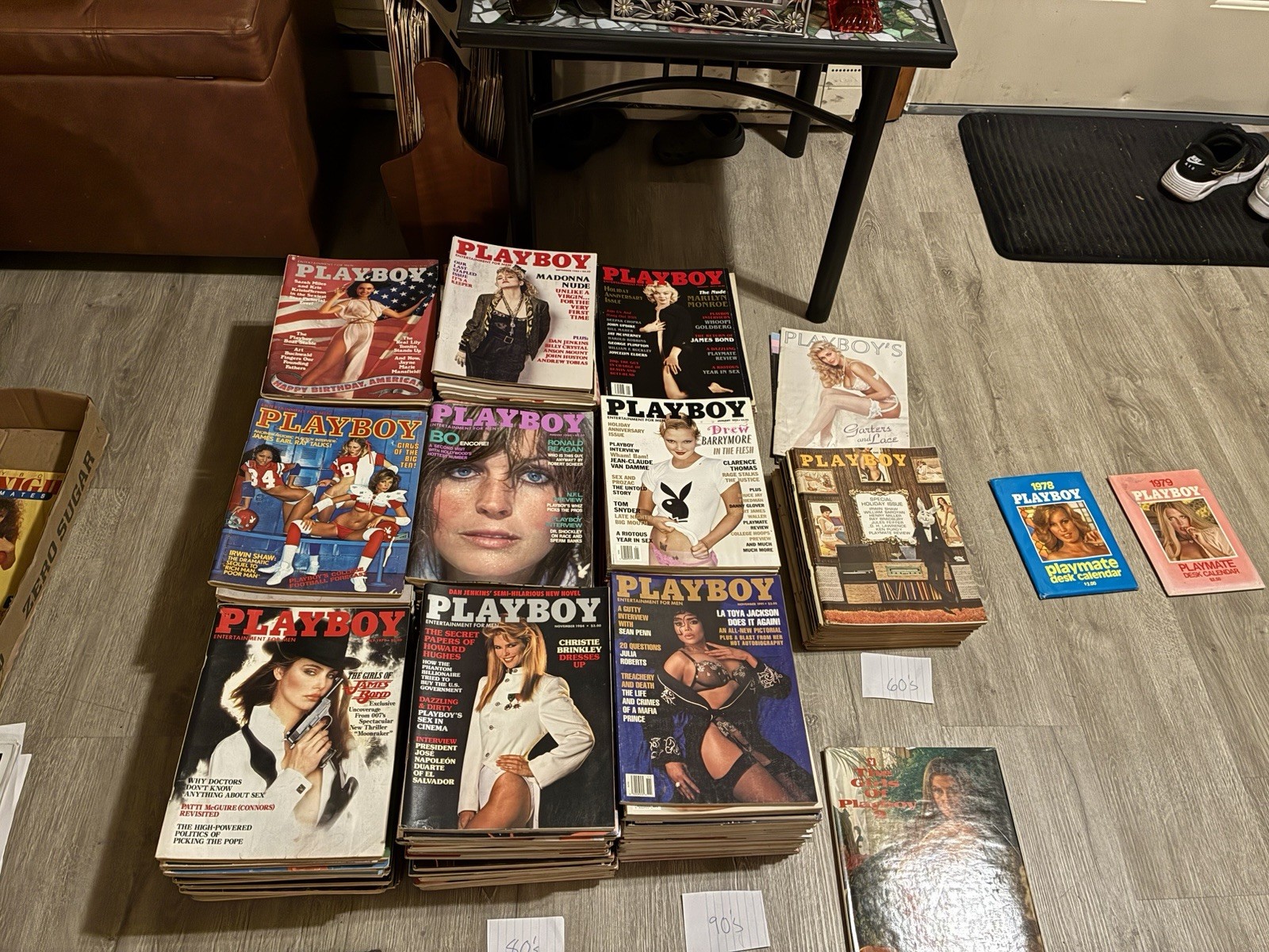 Massive Vintage Playboy Magazine & Collectibles Estate Lot 197 Pcs 1960s-2000s