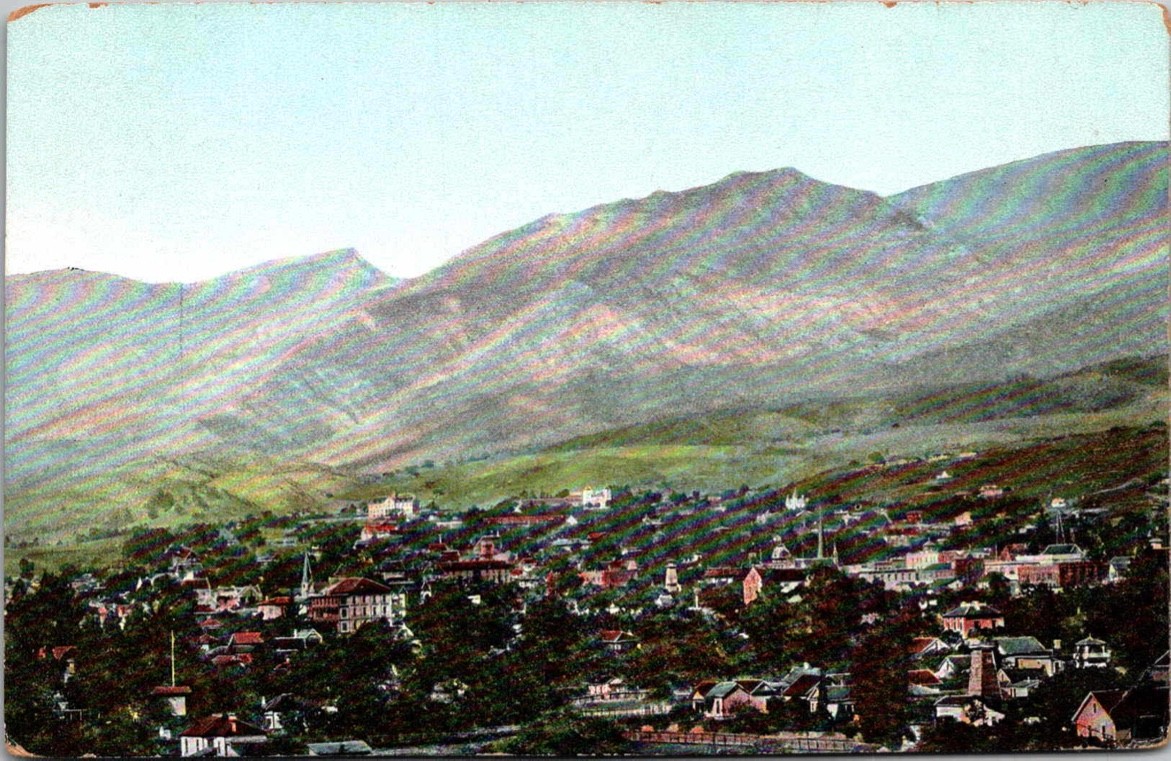 c1908 Birdseye View Santa Barbara California CA M Rieder Litho Postcard