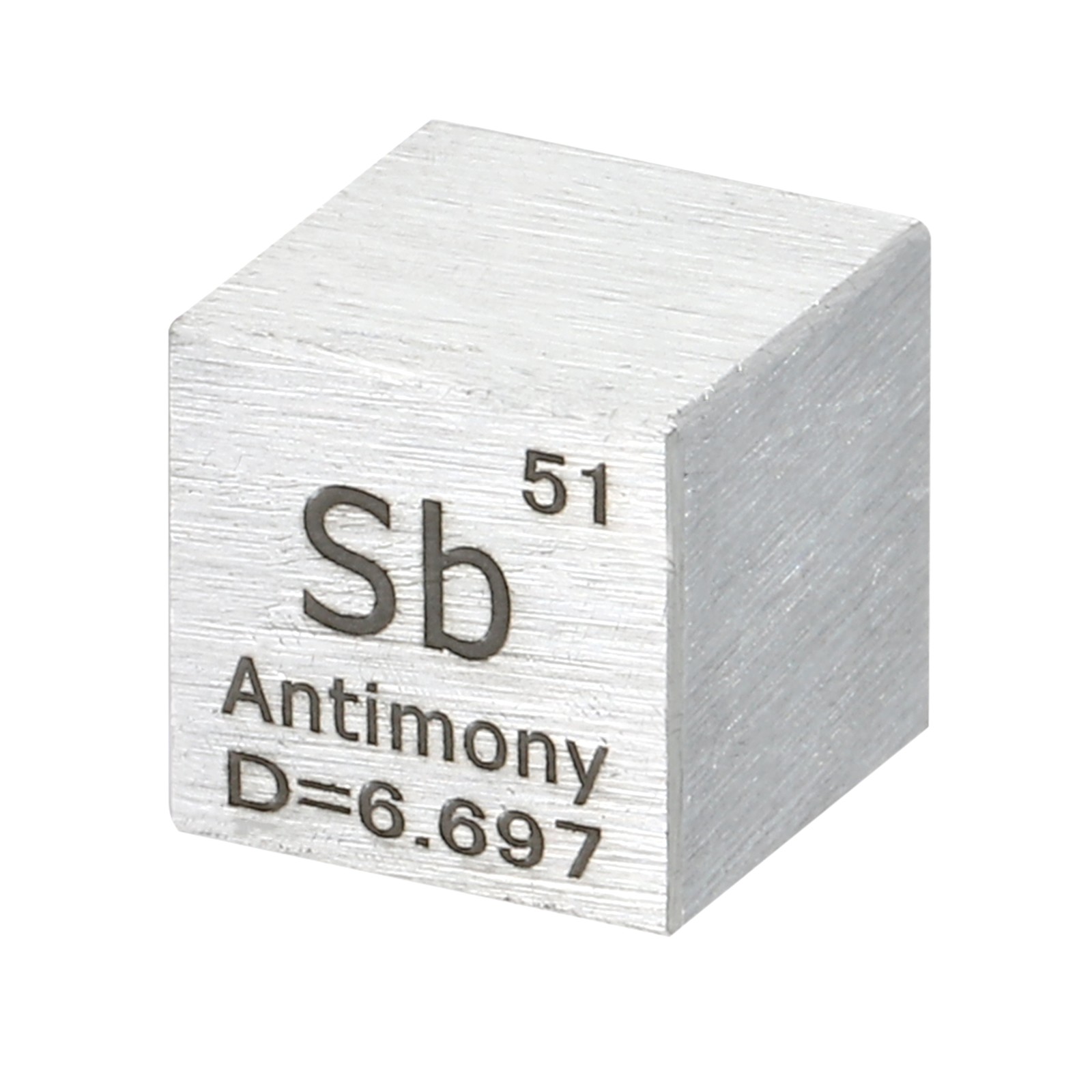Antimony Cube 10mm Density Cube High Density Element Cube Unique Metal Cube