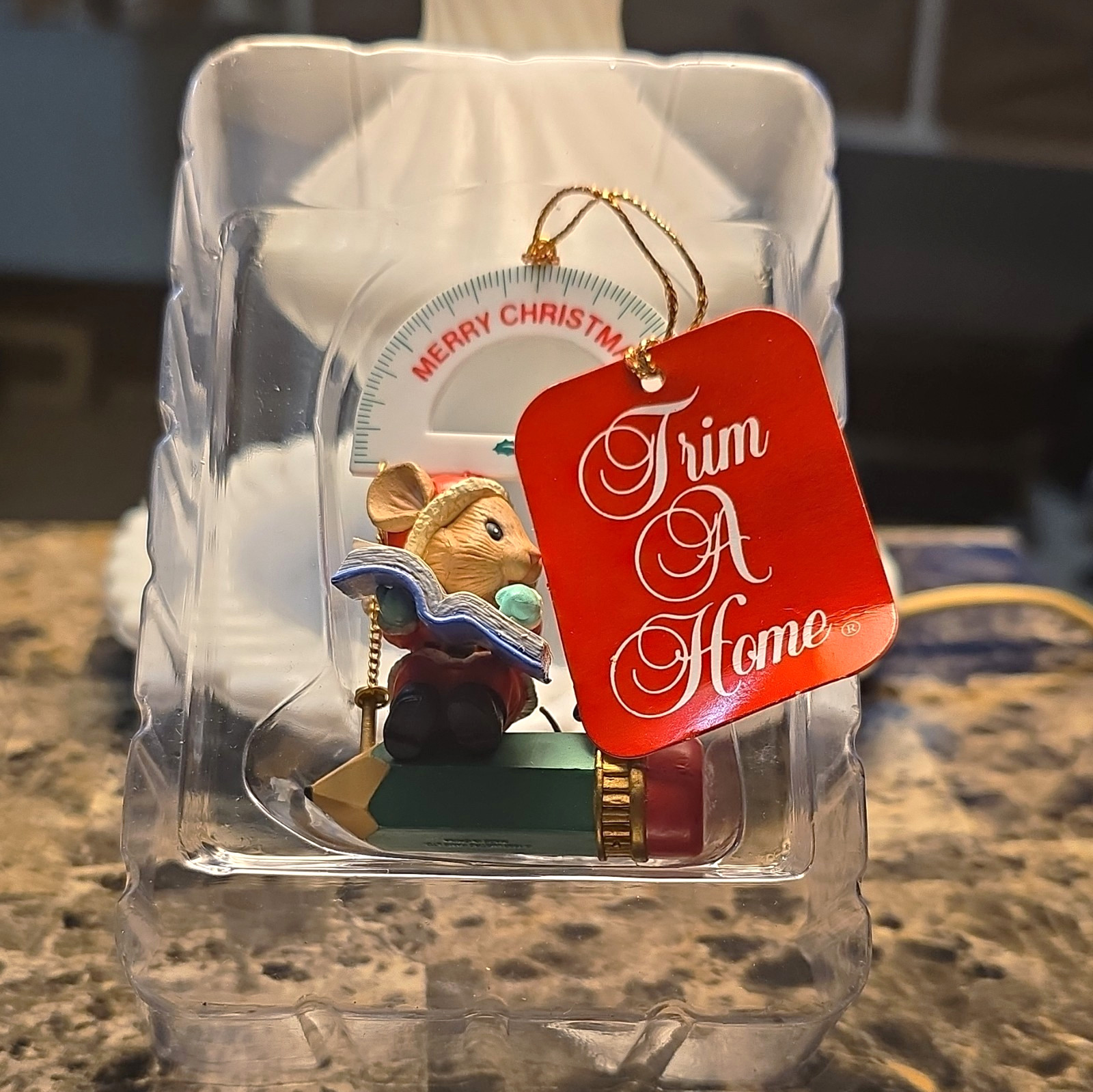 Vintage Trim A Home Collectible Tree Charm Mouse Hanging Christmas Ornament NWT