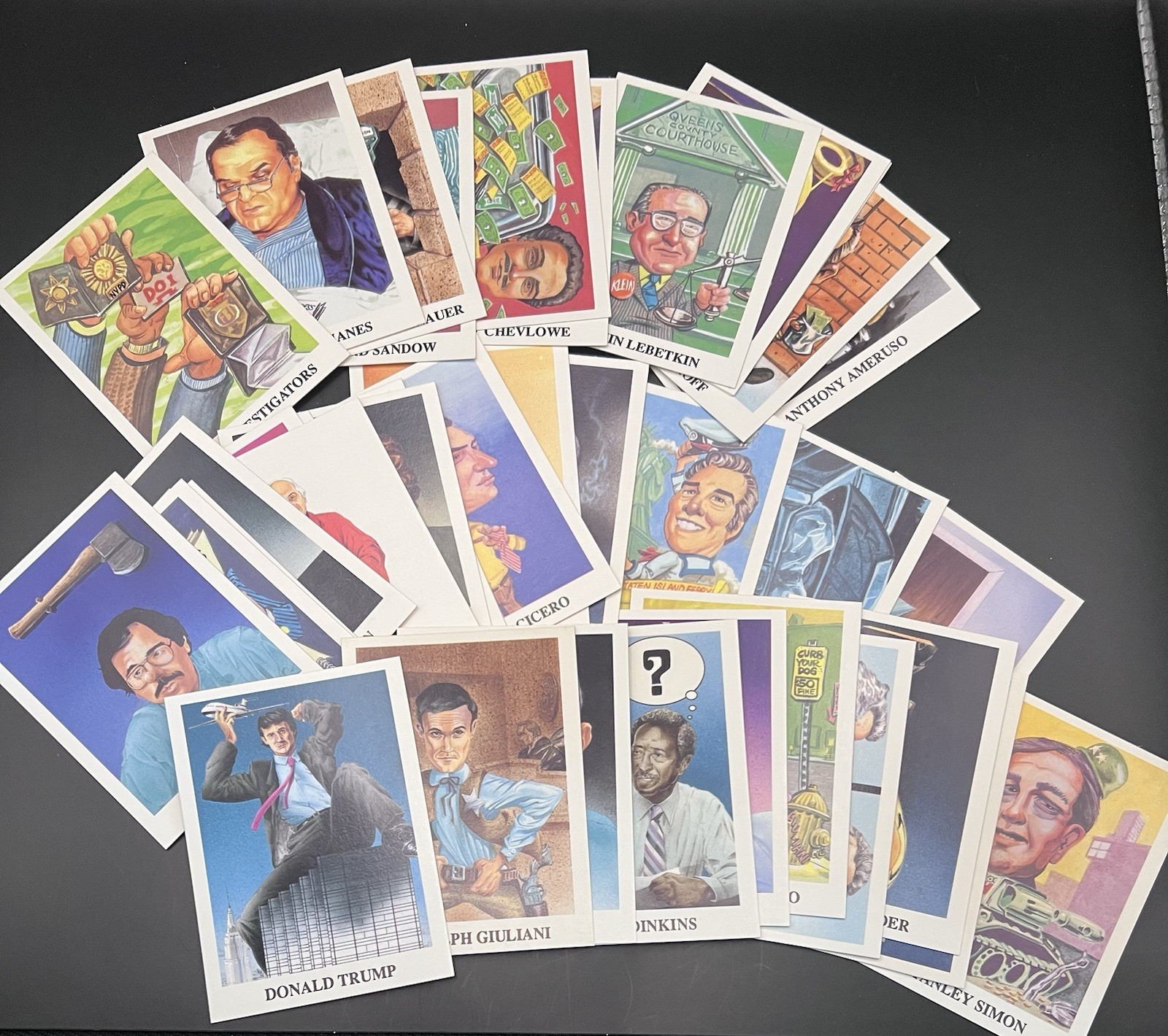 1989 Rotten To The Core Trading Card Complete Set w/ Donald Trump NM Giuliani