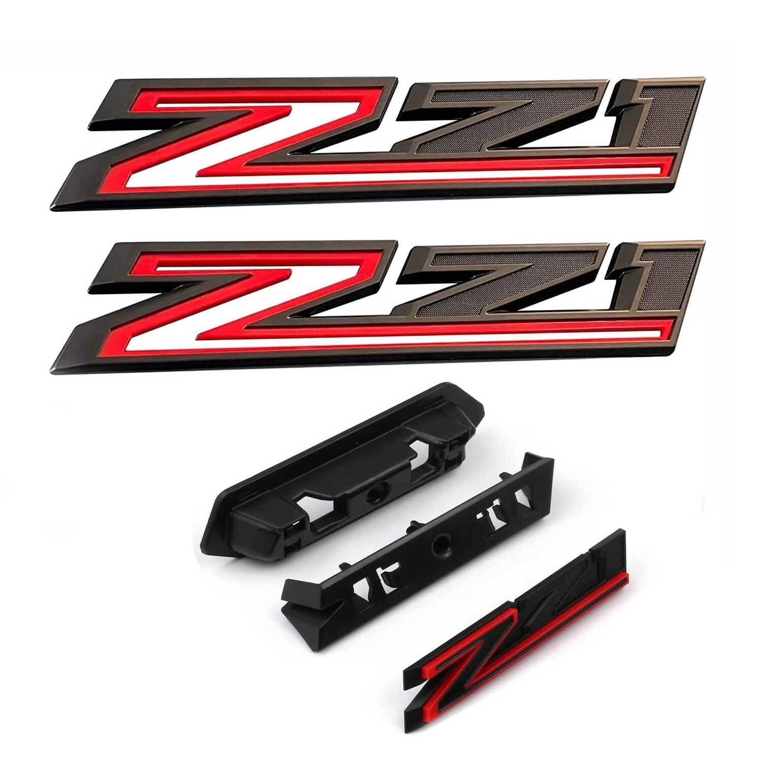 (Set of 3) 2019-2024 OEM 2pack Side Decals Emblems + Grille Z71 Badges Compat...