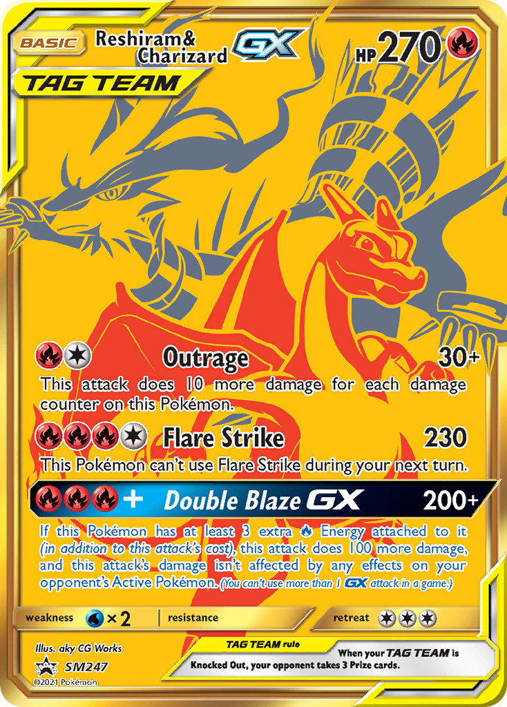 Reshiram & Charizard GX Normal SM247 Promo SM Black Star Promos EN NM