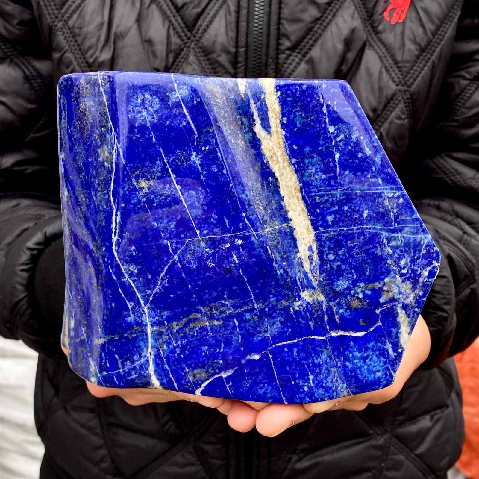 4.03LB TOP Natural Lapis Lazuli jasper quartz crystal Furnishing articles