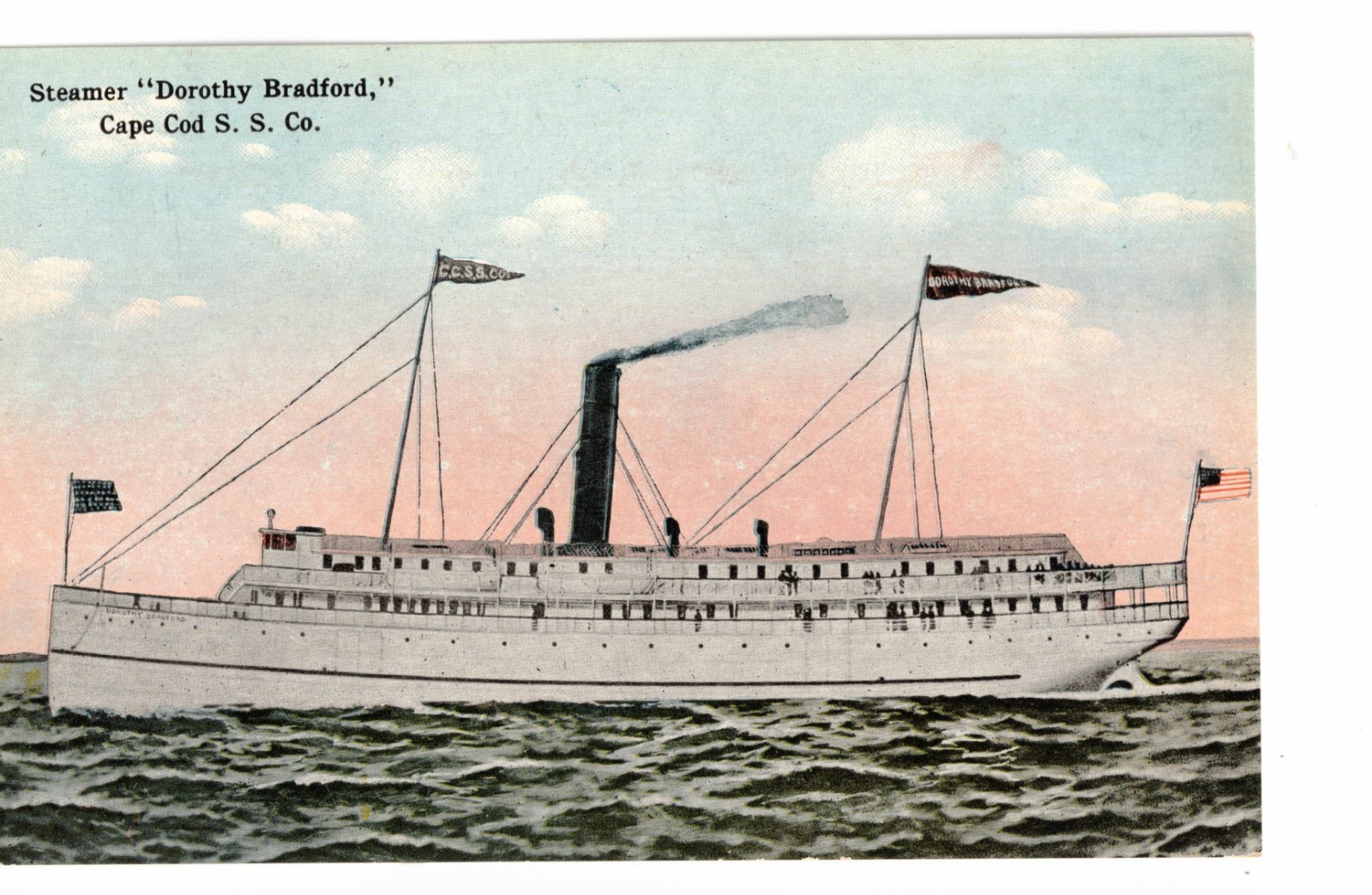 Steamer Dorothy Bradford, Cape Cod Steamship Co., Provincetown, MA Massachusetts