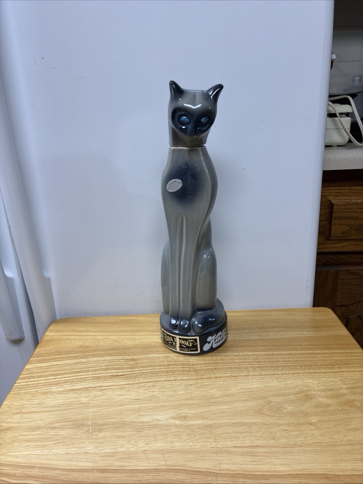 Vintage Ezra Brooks Katz Gray “Siamese Cat”  1969 Decanter Empty