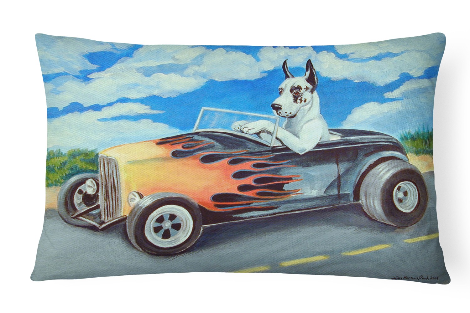 Caroline\'s Treasures Great Dane Throw Pillow 7502PW1216
