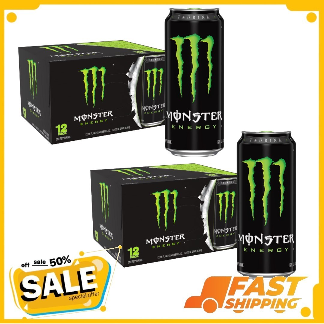 Monster Energy, Original, Energy Drink, 24 Pack - 16 Fl Oz, 