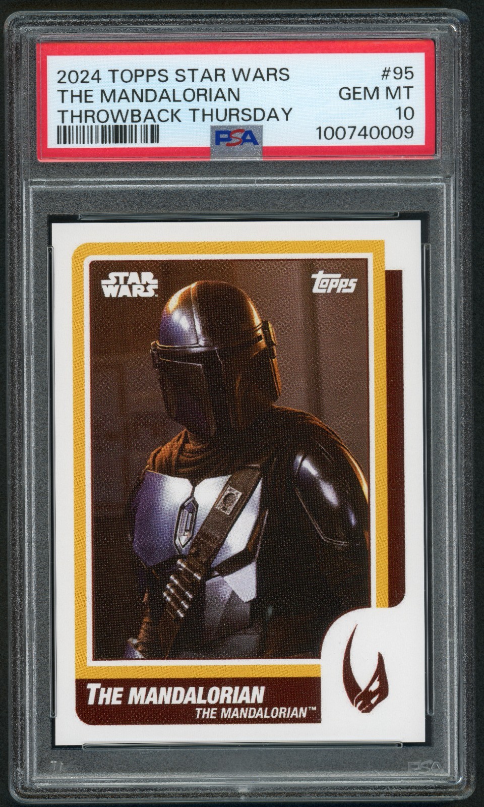 2024 TOPPS STAR WARS THROWBACK THURSDAY #95 THE MANDALORIAN PSA 10 GEM MINT