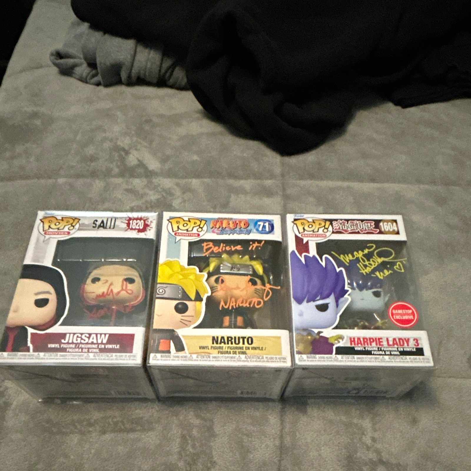 Funko Pop Vinyl Lot of 3 Autographed pops