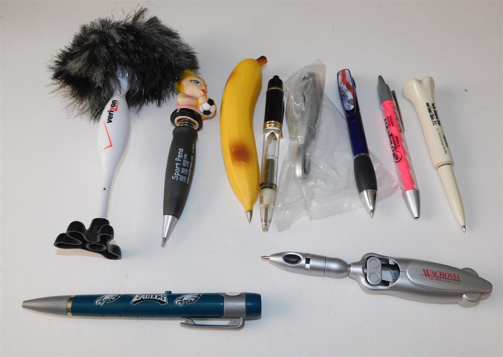 Lot of 10 Vintage Novelty Pens