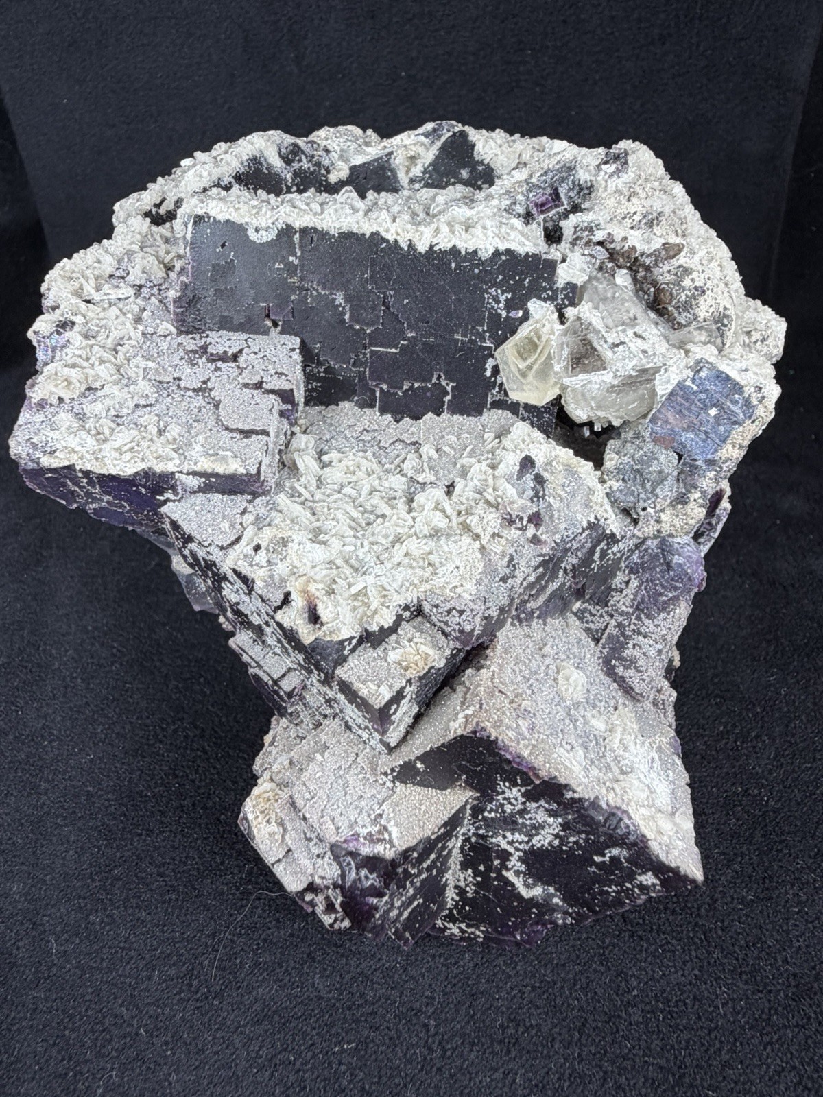Fluorite, Baryte, Calcite, Galena 114x105x53mm.