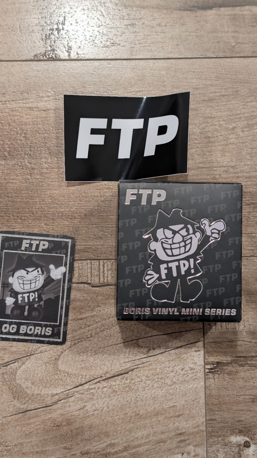 FTP Boris Blind Box FIRST EDITION Figure With Card And Sticker Unopened 