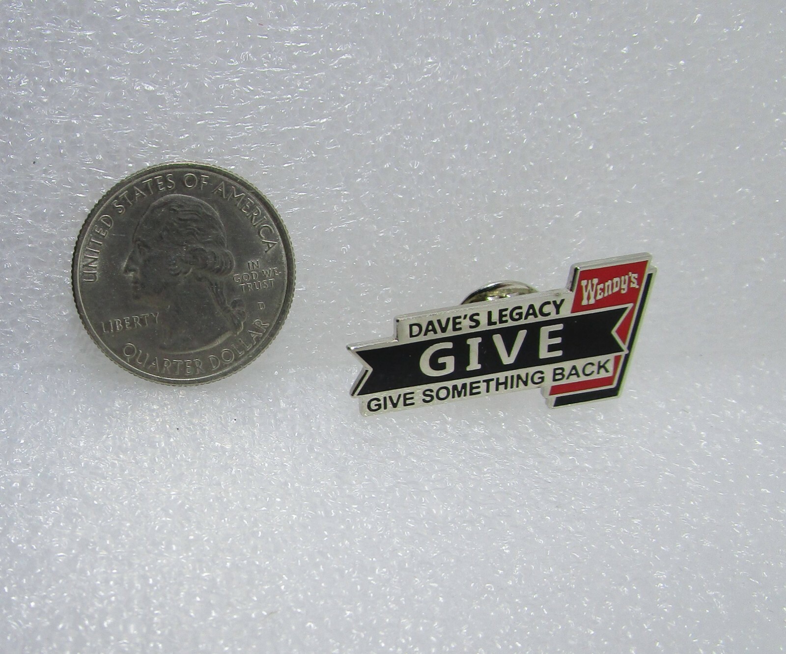 Wendy's Dave's Legacy Give - Give Something Back Pin