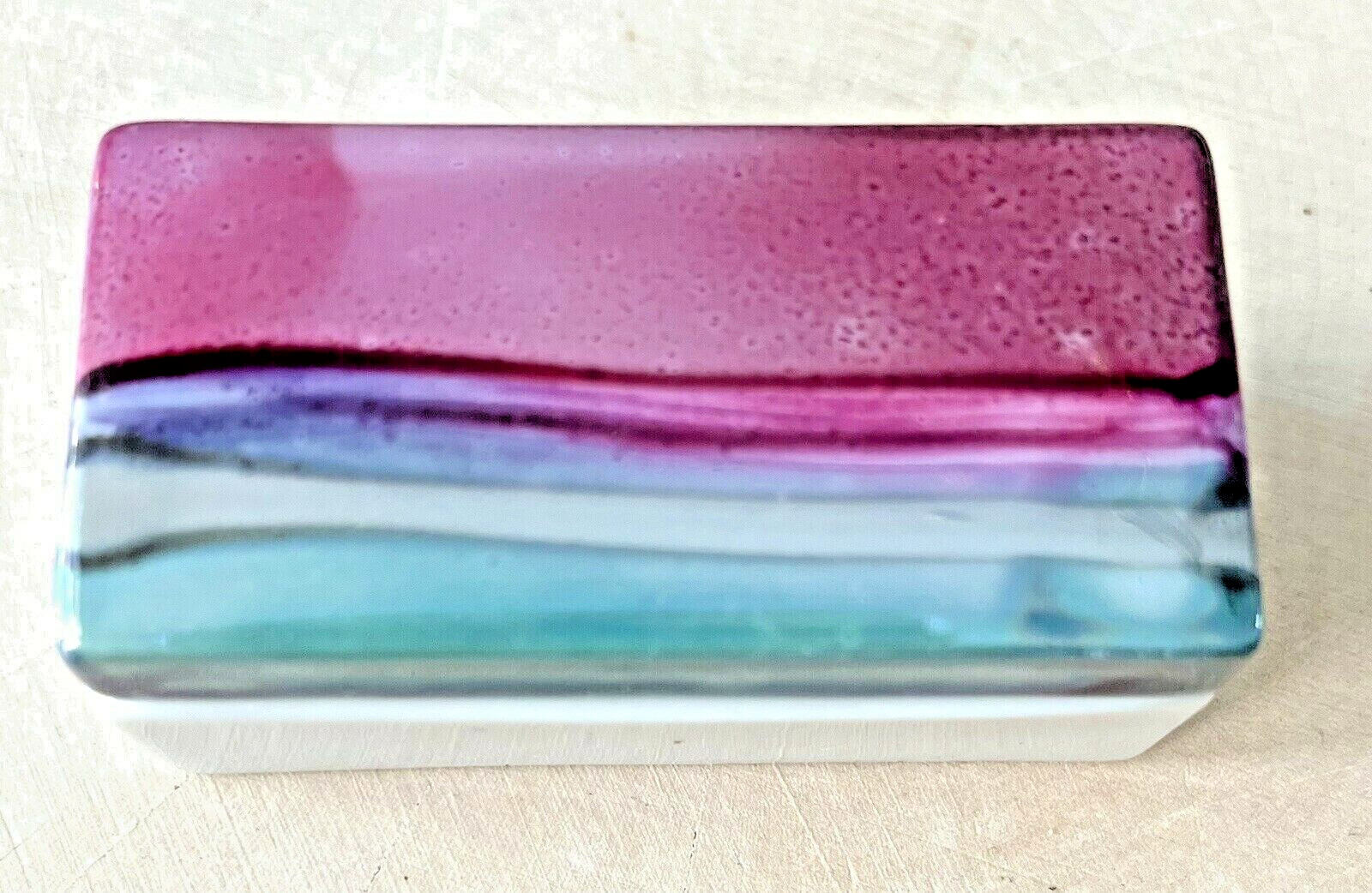 VTG Nielsen's Extraordinary Ceramics ABSTRACT DESIGN Trinket Box California