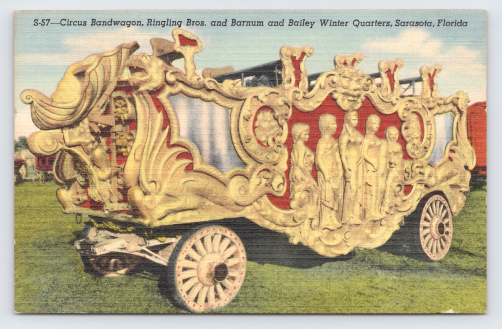c1935 Five Graces, Circus Bandwagon Ringling Brothers Barnum Bailey Sarasota FL
