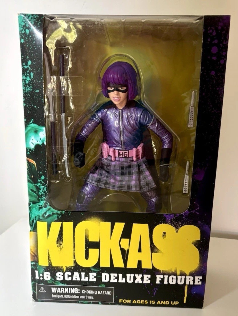 Hit-Girl Figure 1:6 Scale Mezco Toyz Deluxe Kick-Ass Chloe Grace Moretz NIB