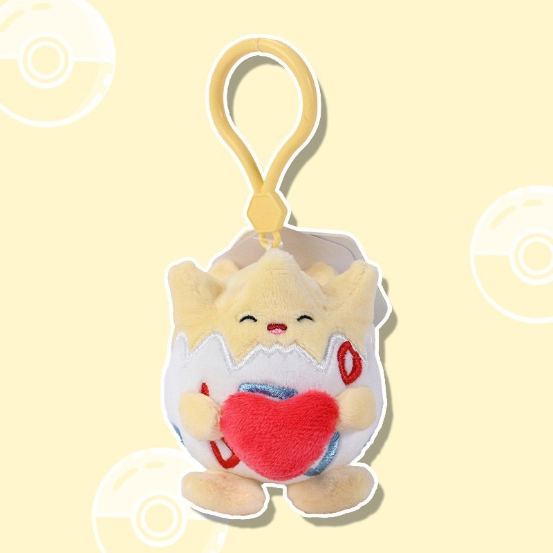 ❤️ Official Pokémon Togepi with Heart Plush Keychain Soft Bag Charm – Sealed New