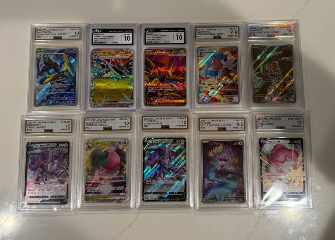 Pokemon TCG 10 Graded Card Lot CGC AGS 10 Japanese VMAX VSTAR EX Legendary