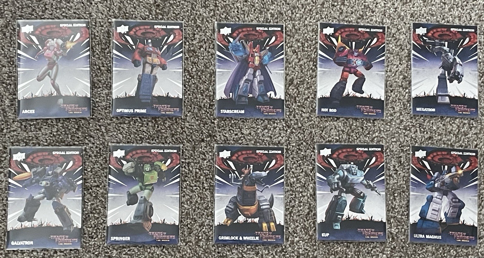 2026 Upper Deck Transformers The Movie 40th Special Edition 10 CARD SET